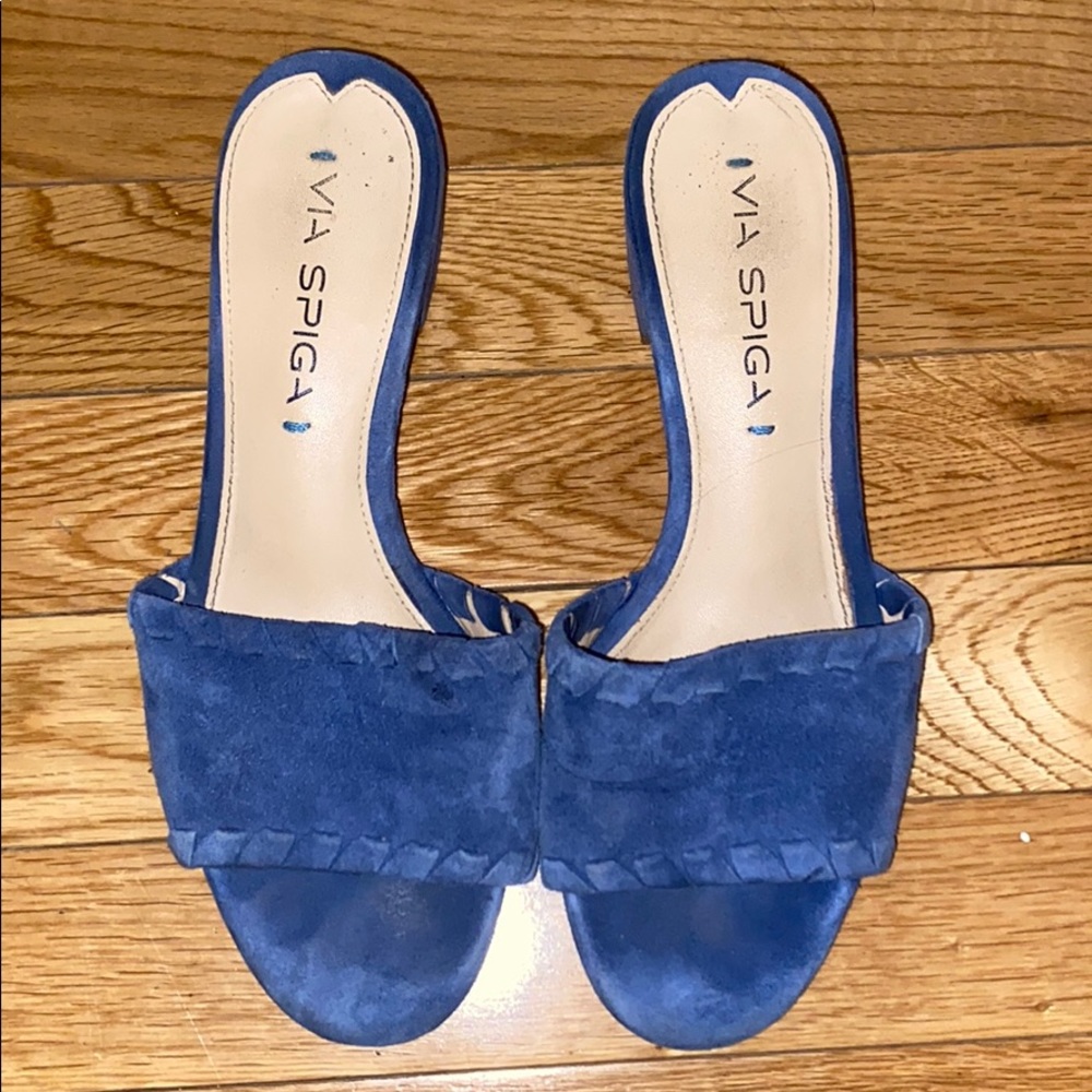 Blue Suede Via Spiga Sandals